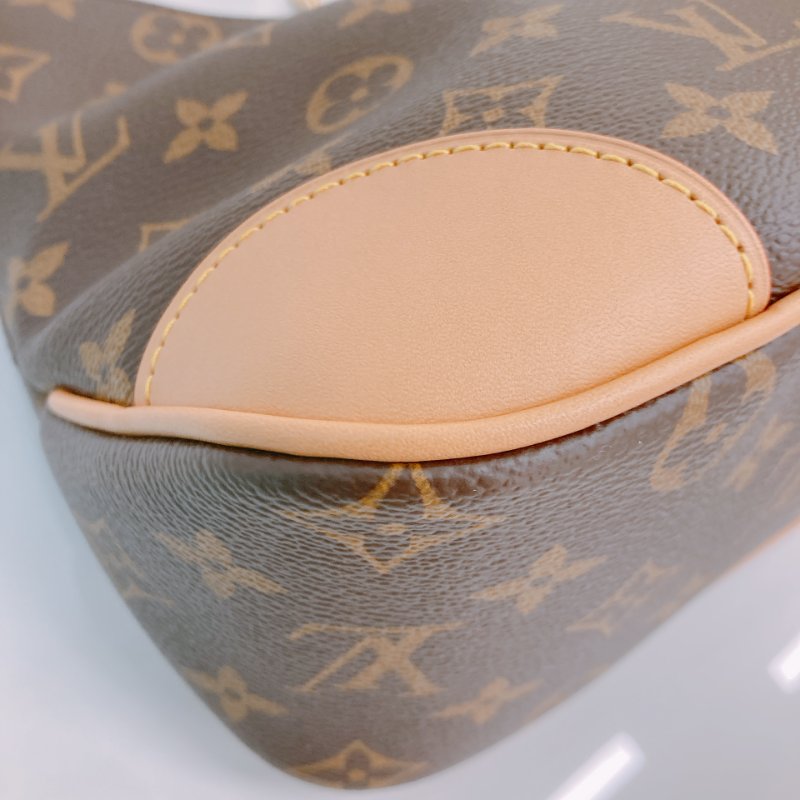 MS0552 Louis Vuitton 路易威登 牛角 經典老花紋 棕色 帆布 金扣 Boulogne PM Monogram Canvas x GHW-5