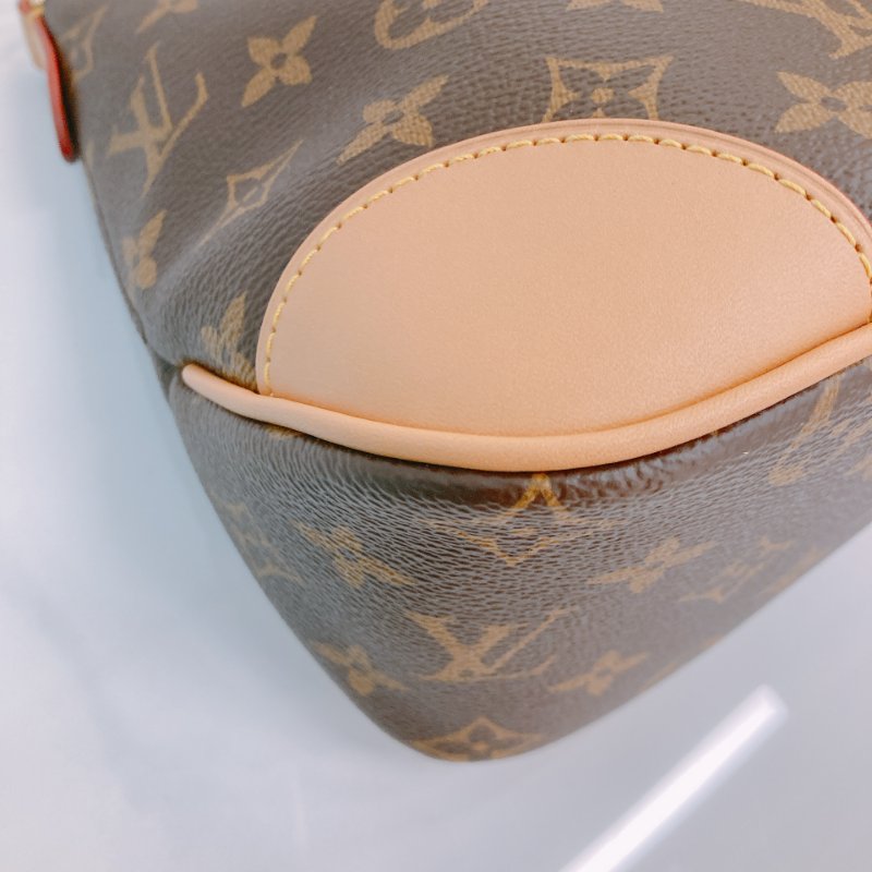 MS0552 Louis Vuitton 路易威登 牛角 經典老花紋 棕色 帆布 金扣 Boulogne PM Monogram Canvas x GHW-8