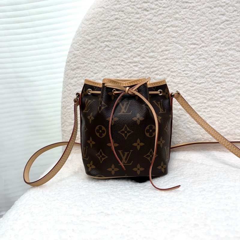 路易威登絕版水桶包LV原花nano noe抽繩束口小水桶包M41346-3