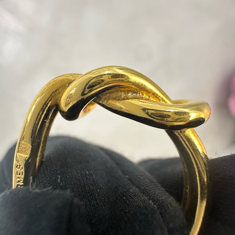 Hermes 中古金屬絲巾圍巾戒指-8