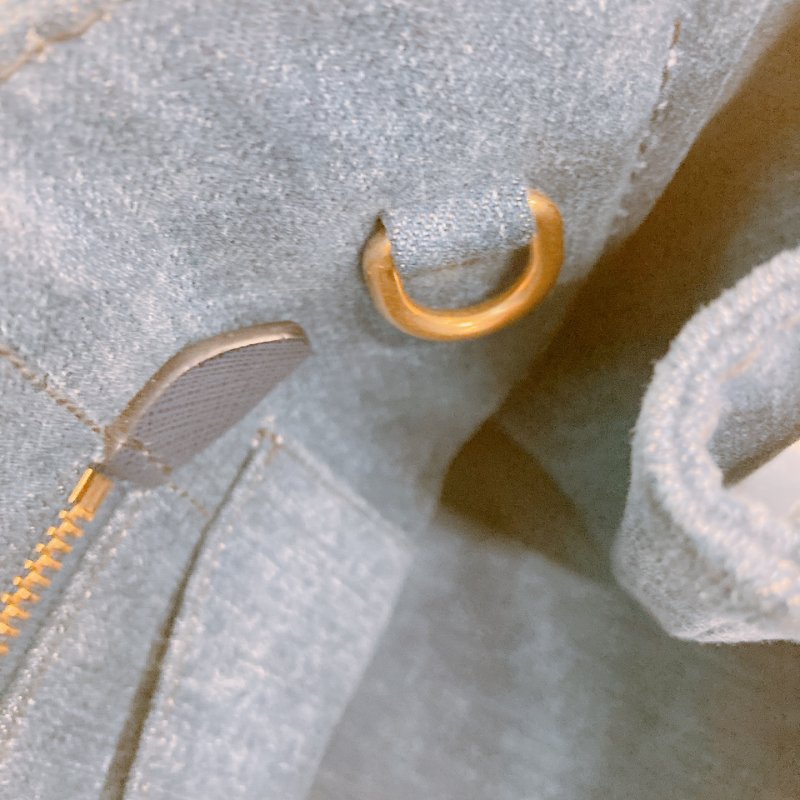 MS0554 Prada 普拉達 牛仔布 手提包 藍色 1BG642 Canapa Two Way Bag Denim Canvas Blue-12