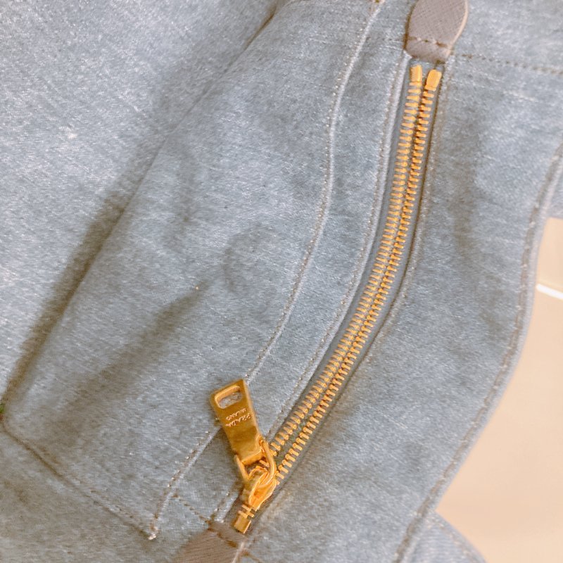 MS0554 Prada 普拉達 牛仔布 手提包 藍色 1BG642 Canapa Two Way Bag Denim Canvas Blue-16