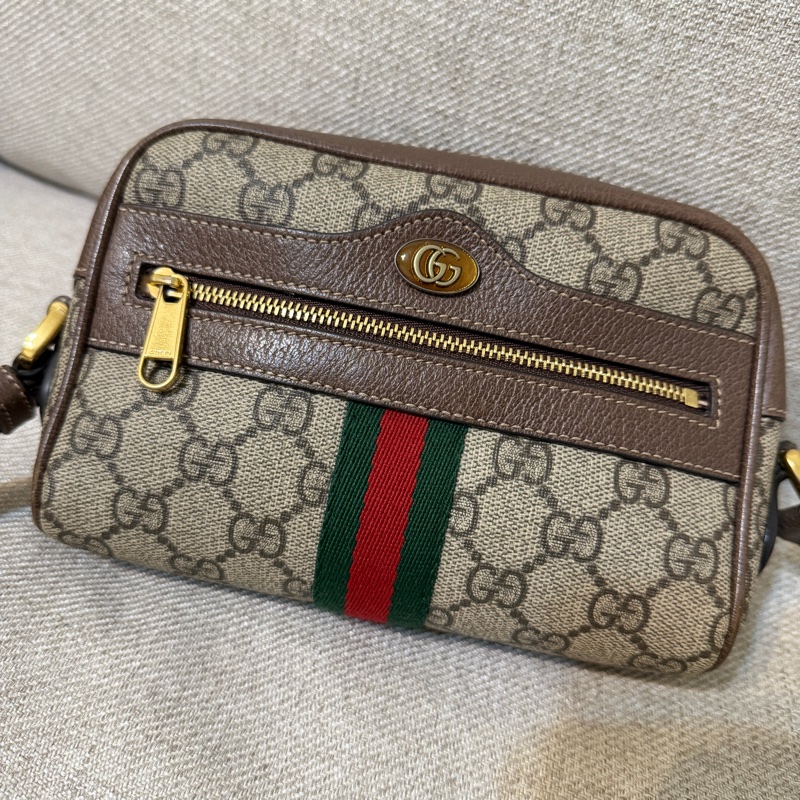 Gucci 老花mini相機包 斜背包 側背包-1