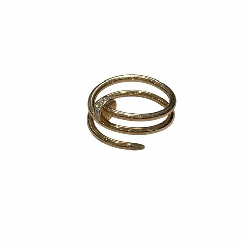 CARTIER 卡地亞 B4210853 Juste Un Clou Ring 釘子戒指 SIZE:53 18K 戒指 PG 鑲鑽