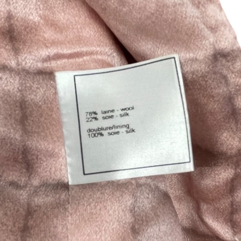 CHANEL 香奈兒 P16 粗花毛呢大衣 羊毛 粉色  40碼-8