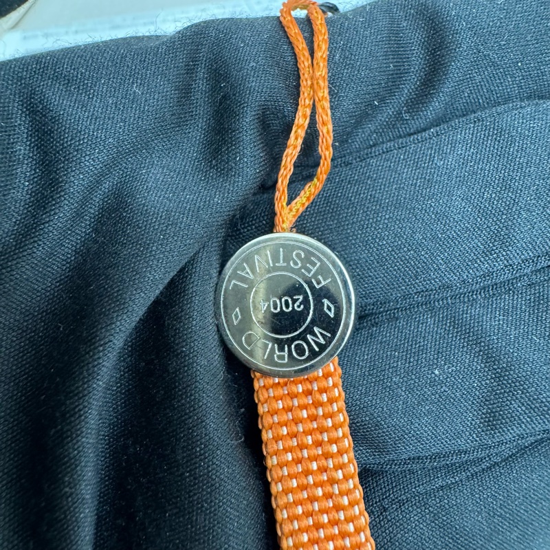 Hermès 橘色掛繩 vintage 二手 中古-4