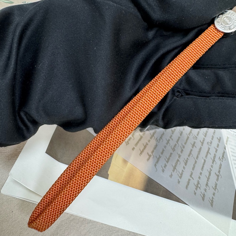 Hermès 橘色掛繩 vintage 二手 中古-5