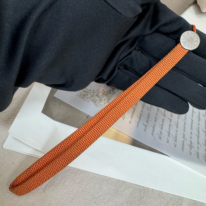Hermès 橘色掛繩 vintage 二手 中古-6