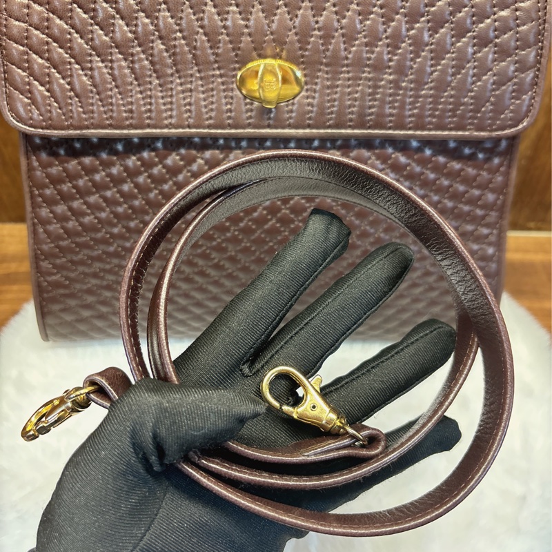 Bally 菱格紋手提包-6