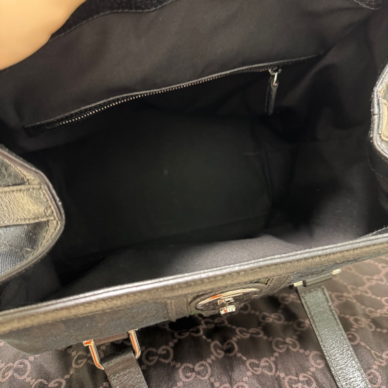 GUCCI 專櫃正品 146002 黑 OPHDIA 綠紅綠 經典 帆布 醫生包 絕版限量款 手提包 方包-16