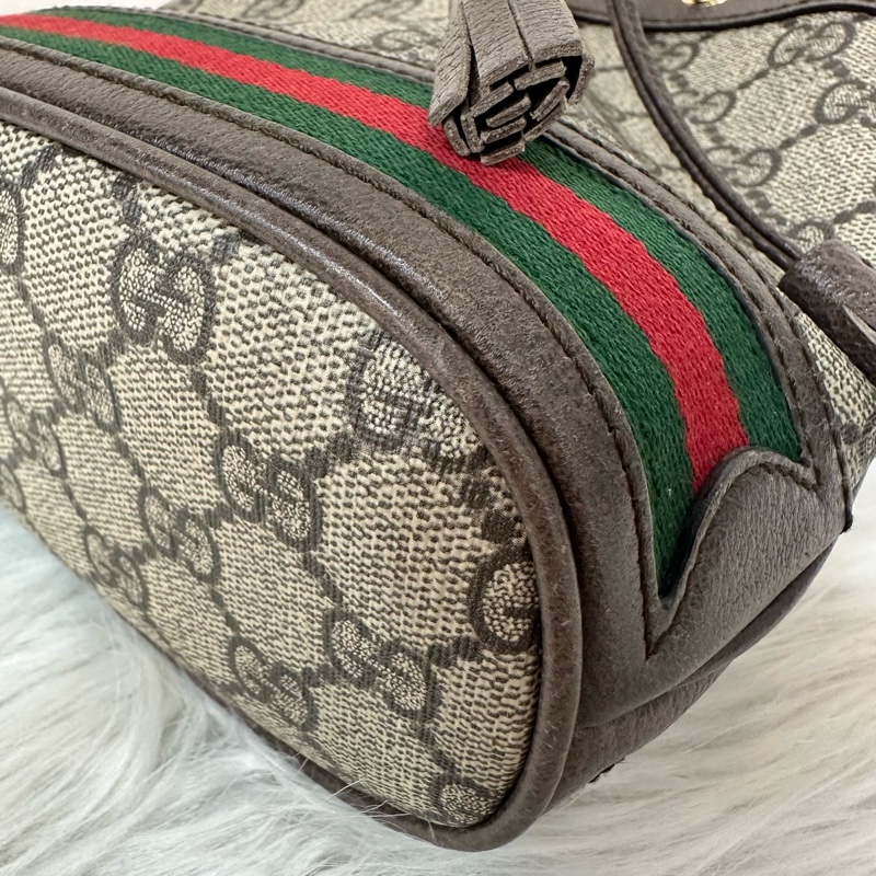 Gucci 550620 老花PVc綠紅綠Ophidia GG nano mini noe-6