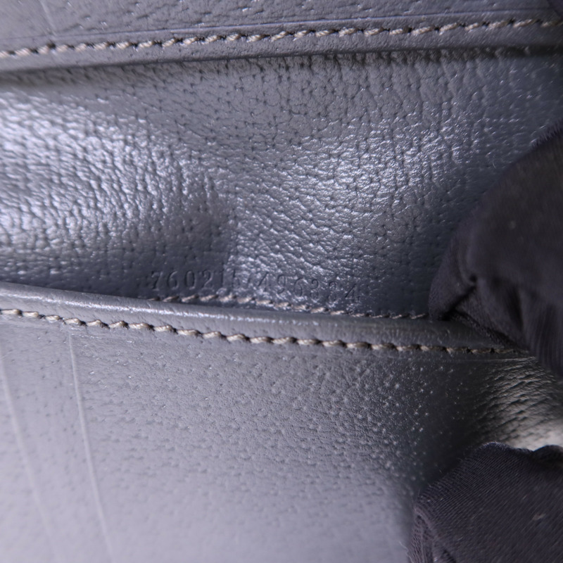 GUCCI 塗層帆布/牛皮皮革Bifold Wallet銀扣錢包-7