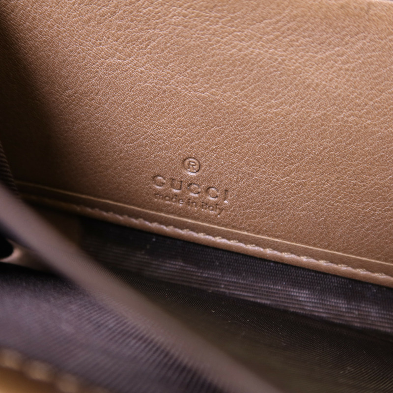 GUCCI 帆布GG Canvas Long Round Zipper Wallet金扣長錢包-5