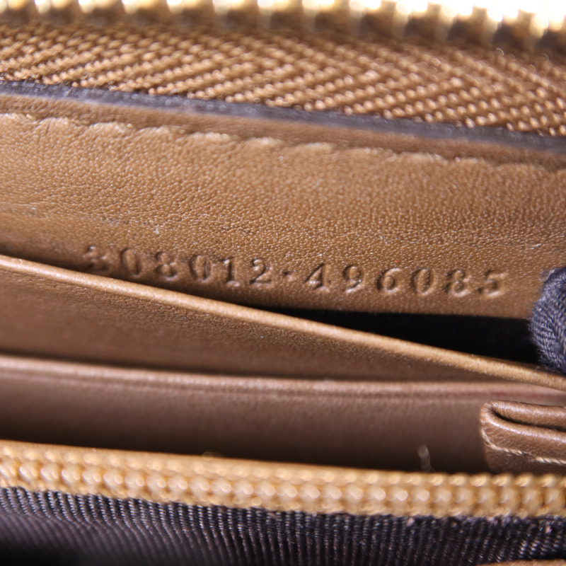 GUCCI 帆布GG Canvas Long Round Zipper Wallet金扣長錢包-6