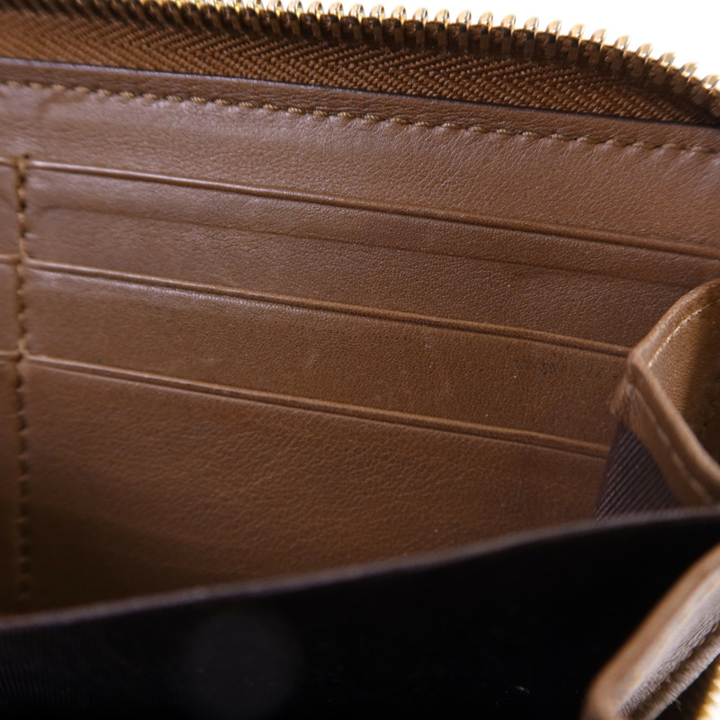 GUCCI 帆布GG Canvas Long Round Zipper Wallet金扣長錢包-17