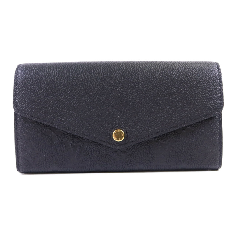 LOUIS VUITTON Monogram Empreinte Sarah Long Wallet金扣長錢包-0