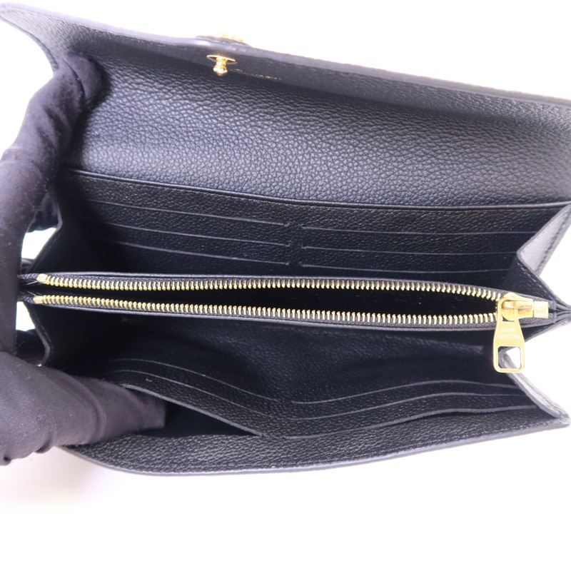 LOUIS VUITTON Monogram Empreinte Sarah Long Wallet金扣長錢包-4