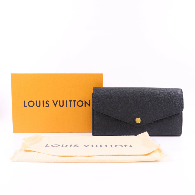 LOUIS VUITTON Monogram Empreinte Sarah Long Wallet金扣長錢包-13