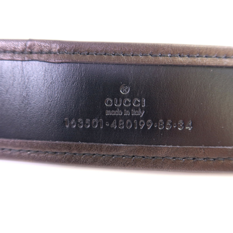 GUCCI 帆布Belt皮帶-8