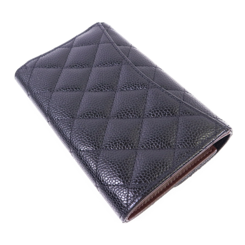CHANEL 牛皮皮革Classic Medium Flap Wallet金扣錢包-3
