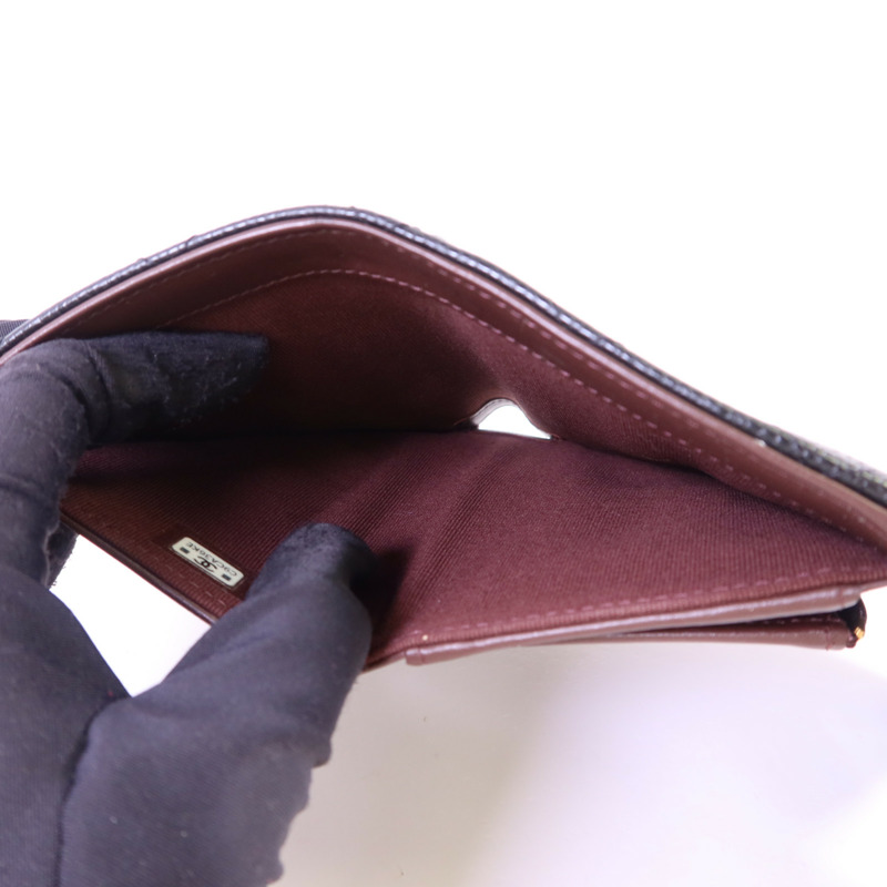 CHANEL 牛皮皮革Classic Medium Flap Wallet金扣錢包-5