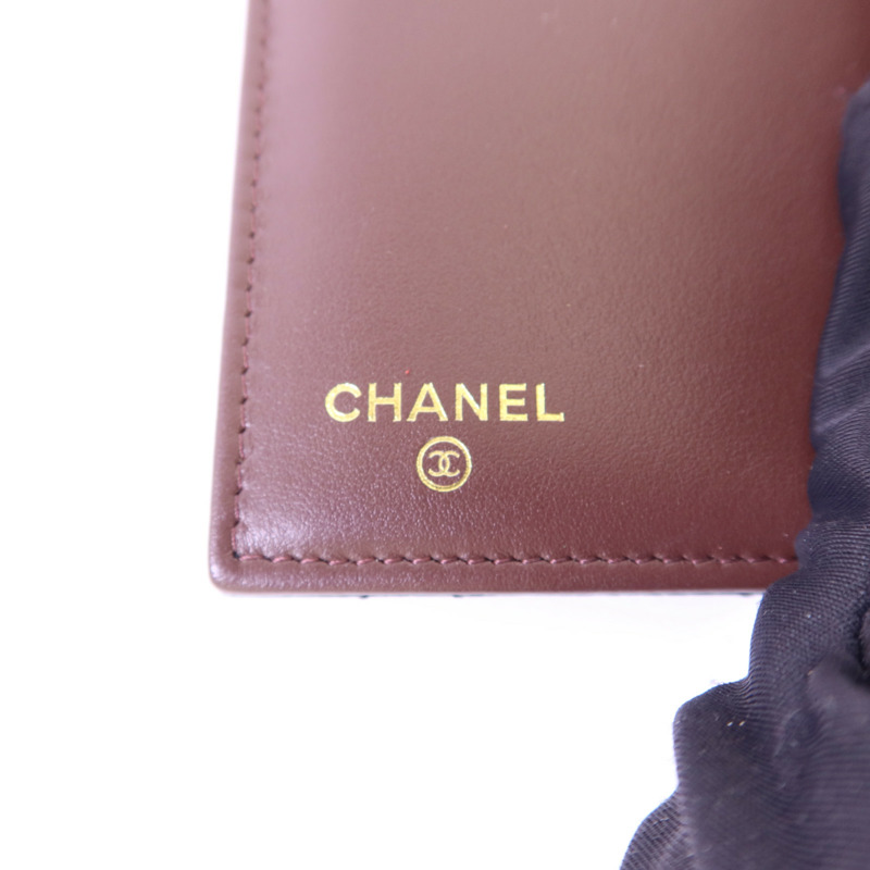 CHANEL 牛皮皮革Classic Medium Flap Wallet金扣錢包-7