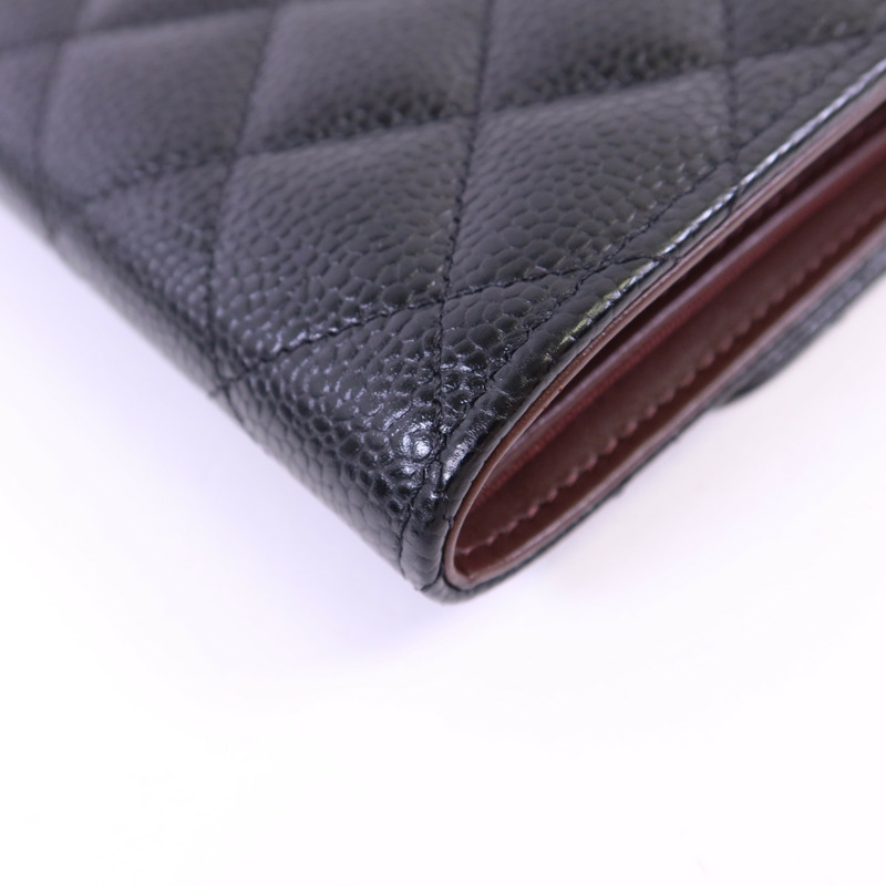 CHANEL 牛皮皮革Classic Medium Flap Wallet金扣錢包-13