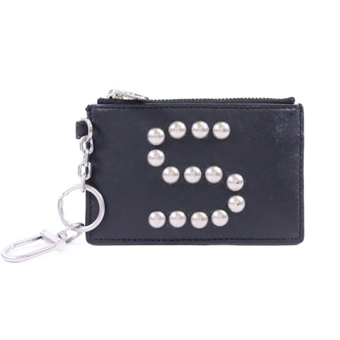 Tory Burch 牛皮皮革Card Case銀扣卡片套