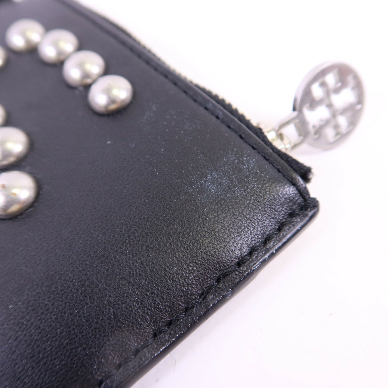 Tory Burch 牛皮皮革Card Case銀扣卡片套-13