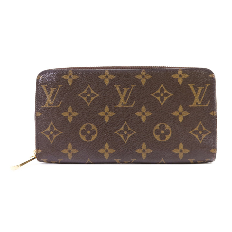 LOUIS VUITTON Monogram Zipper Long Wallet金扣長錢包-0