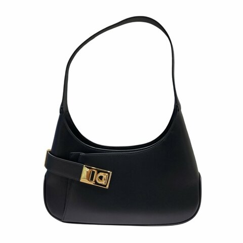 SALVATORE FERRAGAMO 菲拉格慕 牛皮 單肩包 黑色