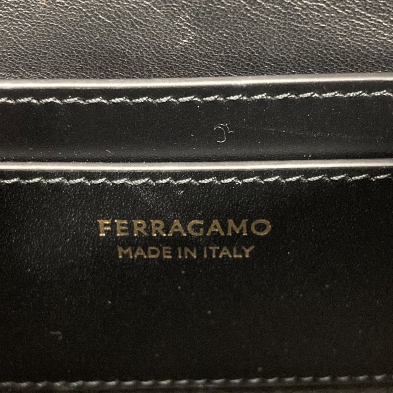 SALVATORE FERRAGAMO 菲拉格慕 牛皮 單肩包 黑色-12