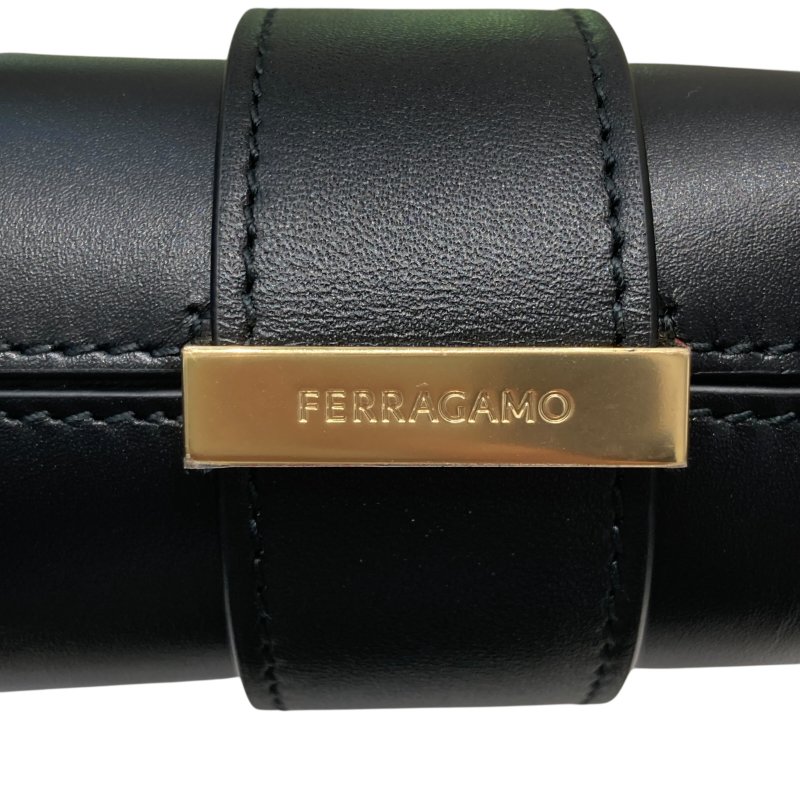 SALVATORE FERRAGAMO 菲拉格慕 牛皮 單肩包 黑色-13