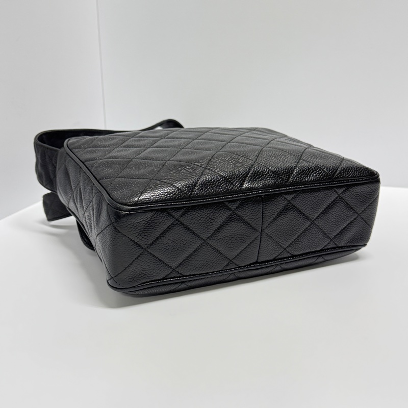 【超！級！新】 Chanel 黑金魚子醬牛皮 豆腐包 （專櫃26.4萬）-12