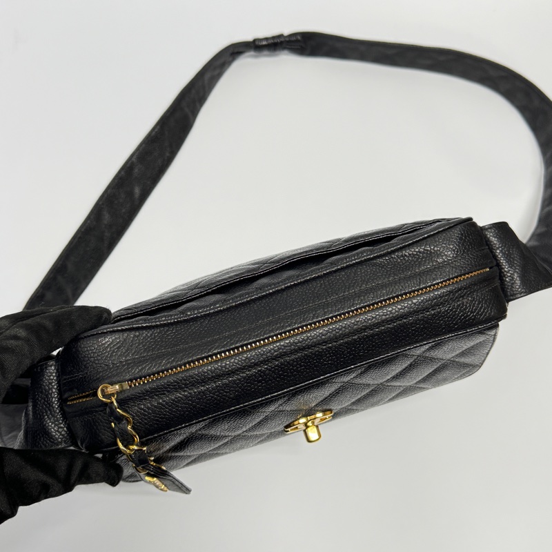 【超！級！新】 Chanel 黑金魚子醬牛皮 豆腐包 （專櫃26.4萬）-17