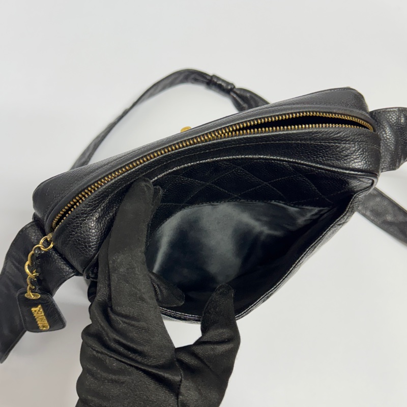 【超！級！新】 Chanel 黑金魚子醬牛皮 豆腐包 （專櫃26.4萬）-25