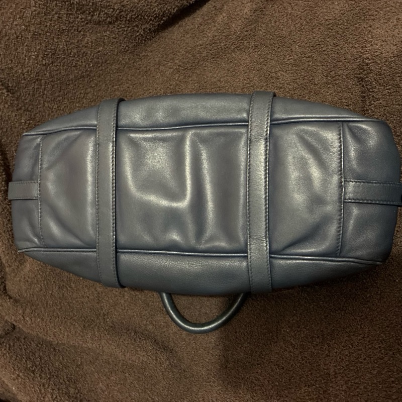 Prada 深藍色全皮 可斜背-7