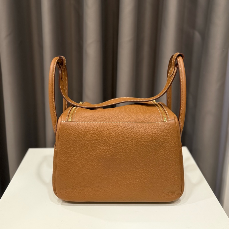 （極新甜價美包）Hermes 愛馬仕lindy26 金棕w刻-1