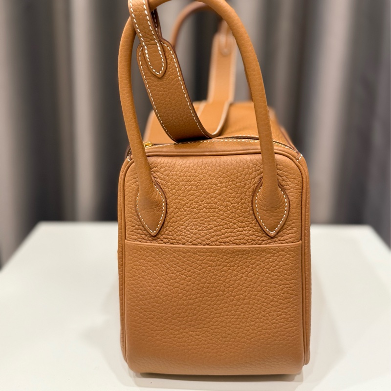（極新甜價美包）Hermes 愛馬仕lindy26 金棕w刻-3