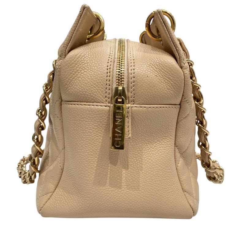 CHANEL 香奈兒 Petite Timeless Tote PPT 荔枝牛皮 托特包 奶茶色 金釦-3