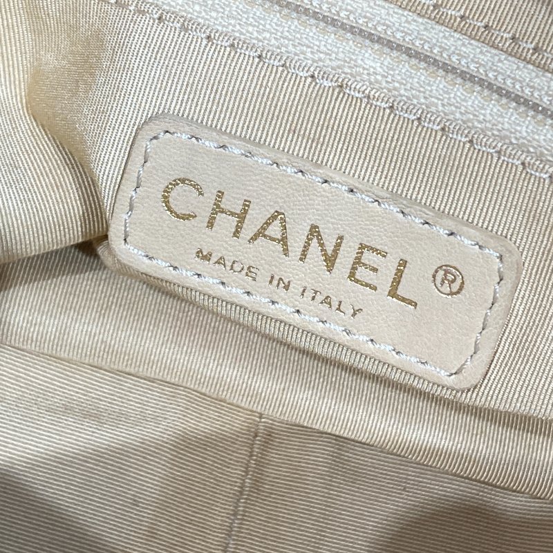 CHANEL 香奈兒 Petite Timeless Tote PPT 荔枝牛皮 托特包 奶茶色 金釦-9