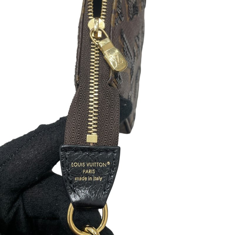 LOUIS VUITTON 路易威登 M26473 POCHETTE ACCESSOIRES 麻將包 PVC帆布 亮片老花 棕色-12