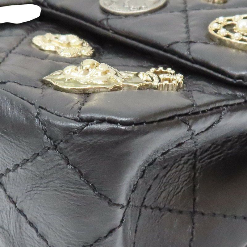 黑色 菱格紋 牛皮 Lucky Charms 2.55 限量徽章包 肩背包【CHANEL 香奈兒】 A37586-12