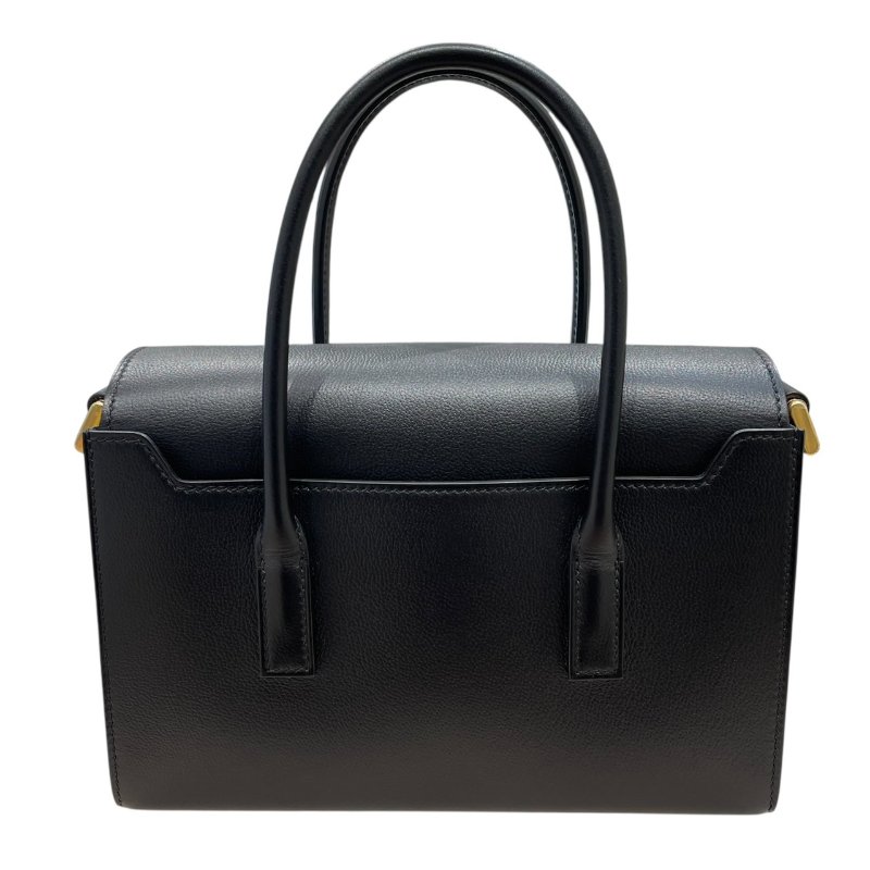 HERMES 愛馬仕 NEW DRAG 22 兩用醫師包 皮革 黑色 金釦-2