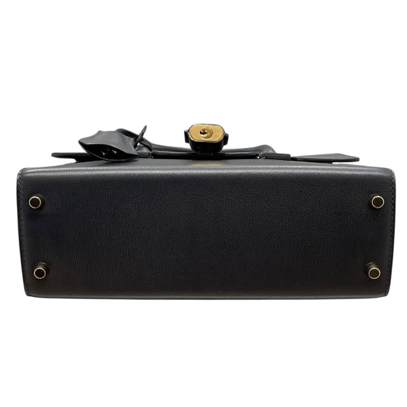 HERMES 愛馬仕 NEW DRAG 22 兩用醫師包 皮革 黑色 金釦-5