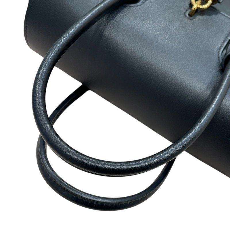 HERMES 愛馬仕 NEW DRAG 22 兩用醫師包 皮革 黑色 金釦-10