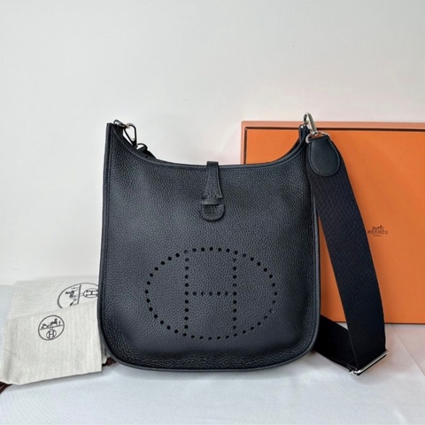 Hermès Evelyne 黑銀29