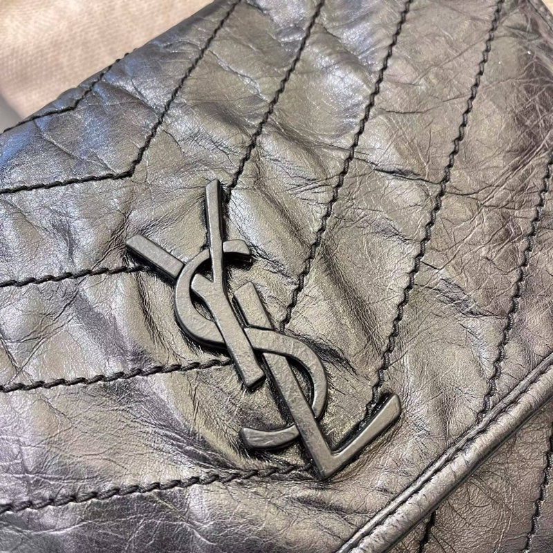 YSL黑銀niki 中號新款D扣-4