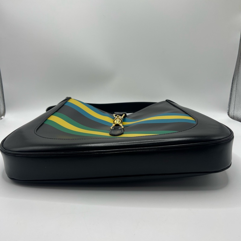 Gucci Jackie1961限定款几何图案老花腋下包 延长肩带 可拎 可腋下 可斜背 尺寸35*24*5cm-4