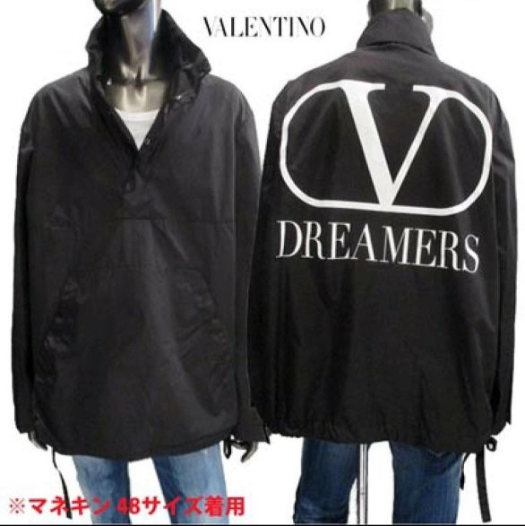 💎Han's house精品服飾💎 VALENTINO 范倫鐵諾 尼龍防水 連帽 風衣-2